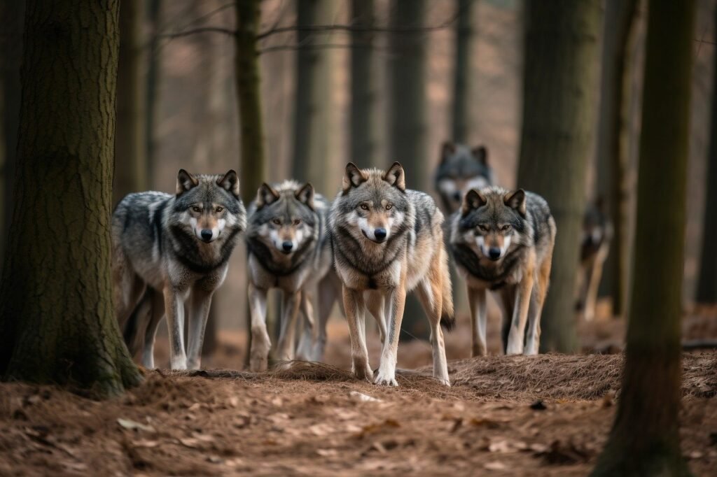 ai generated, wolves, pack-7964753.jpg